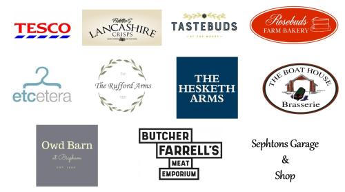 A thank you to all the local businesses that donated to the Christmas tree light switch on